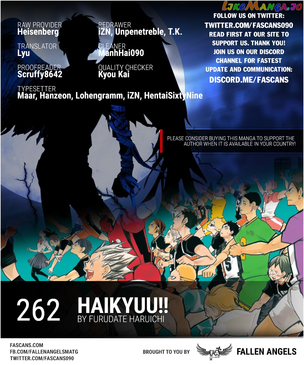 Haikyuu!!, Chapter 262 image 01